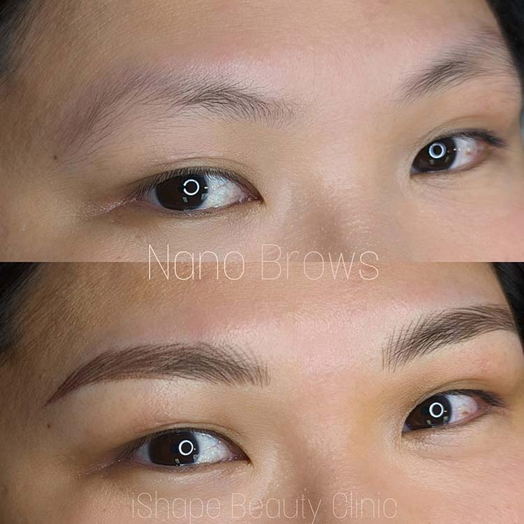 Nano brows done at our iShapeBrows clinic here in Las Vegas