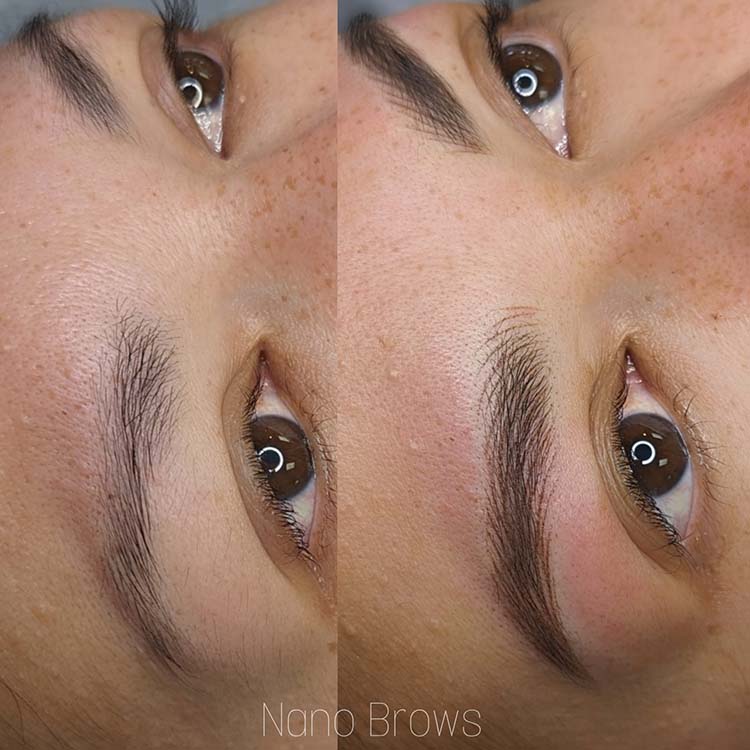 Nano brows done by Portia at her Summerlin, Las Vegas Clinic