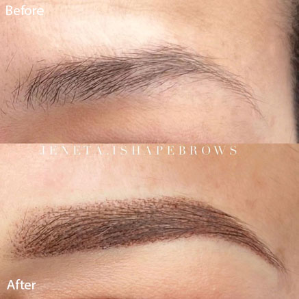 Powder brows up-close look